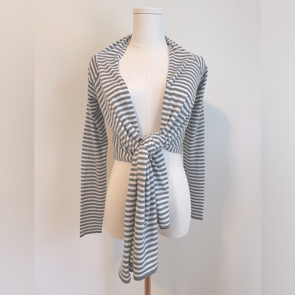 Jersey by Jacob Striped Shrug/Cardigan Size XS